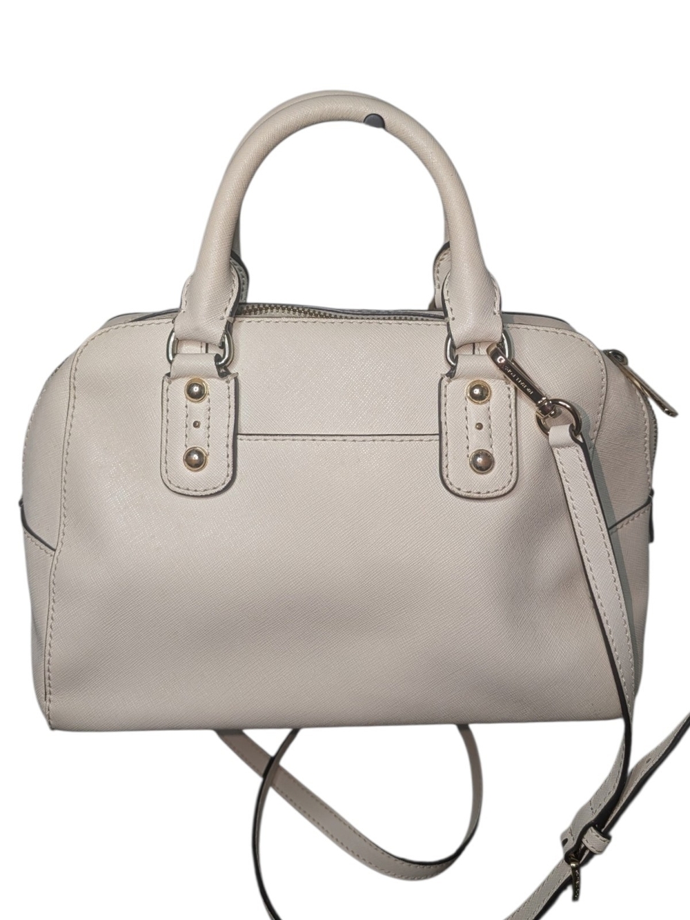 MICHAEL Michael Kors Cream Dome Satchel with Crossbody Strap - Picture 4 of 6